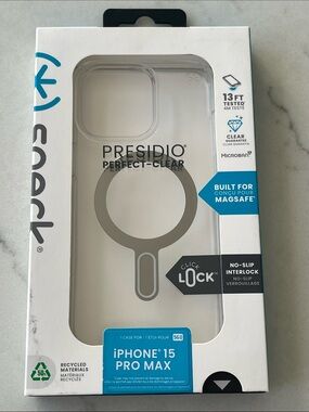 speck Presidio Perfect-Clear Case for iPhone 15 Pro Max - Clear